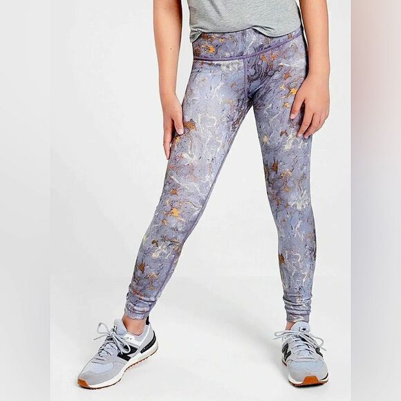 Athleta Girl Chit Chat Leggings Marble copper Purple Gray size XXL 16/woman S-M - Picture 1 of 13